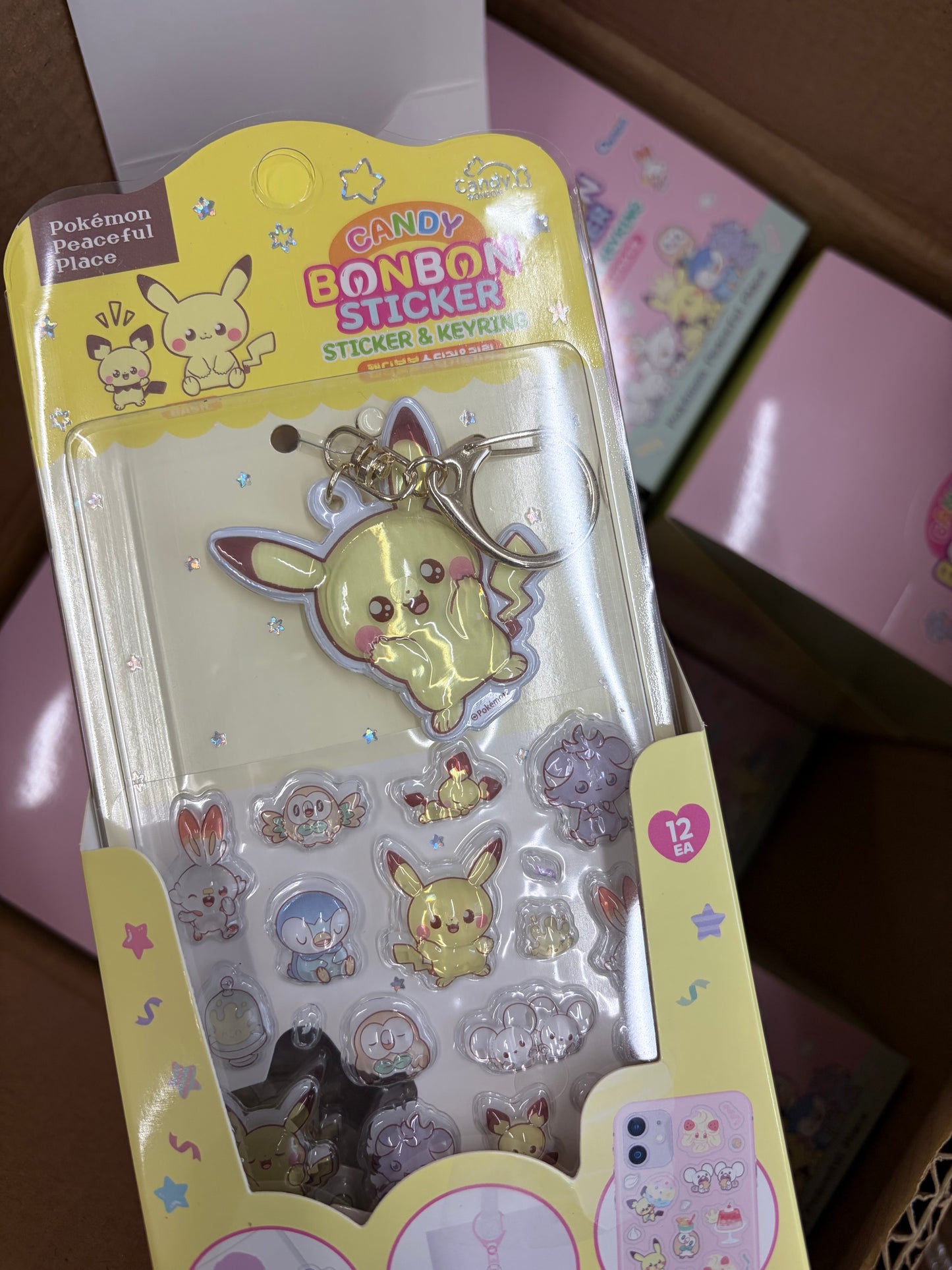 CANDY BONBONポケモンステッカー&キーチェーン4枚セット5月上旬発送