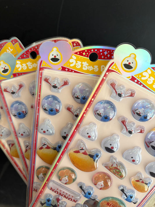 【CRUX】PUPPET SUNSUN　うるちゅるポップシール　スンスン/ノンノン