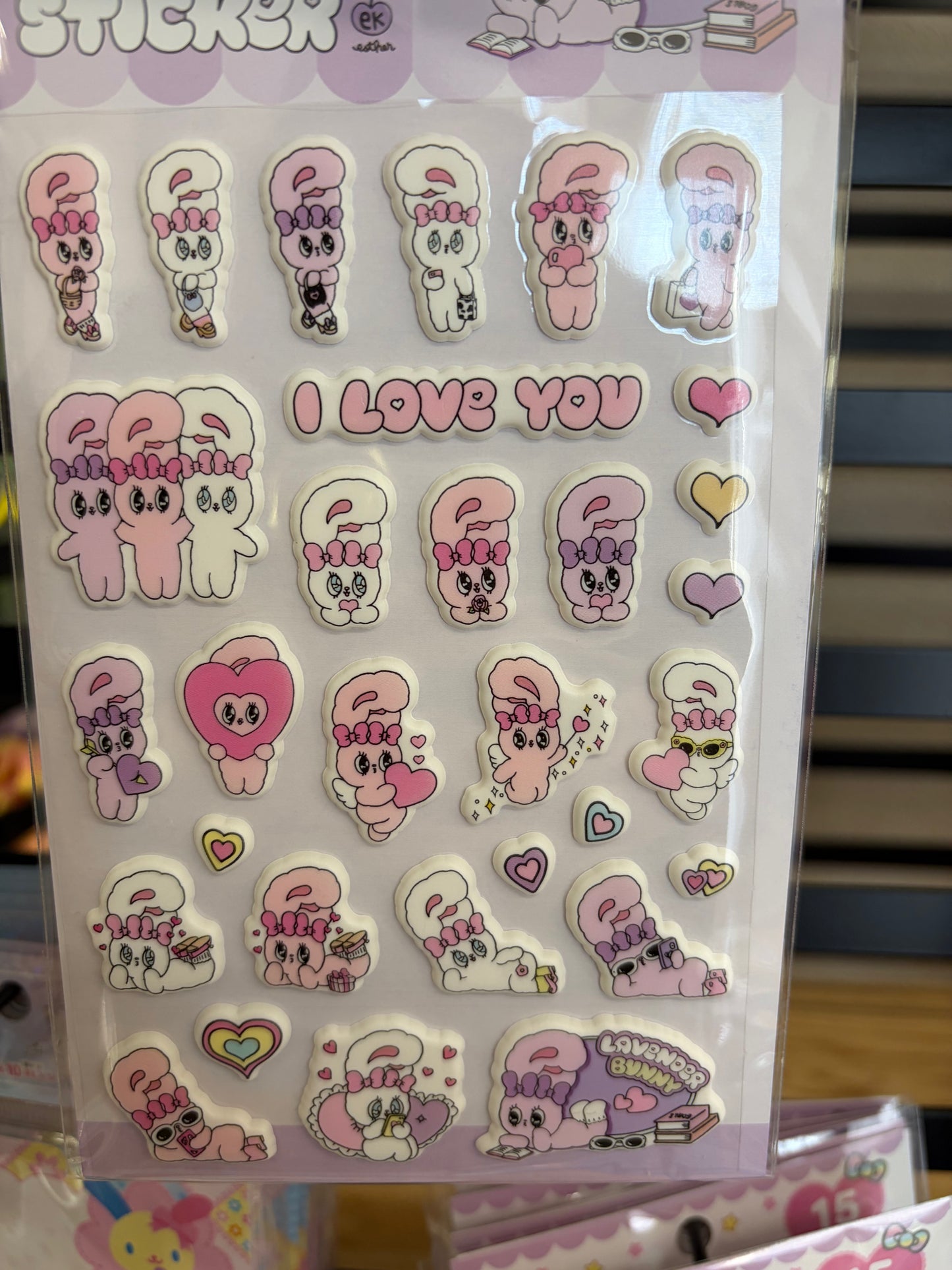 韓国ステッカーマシュマロエスターバニー【4月上旬発送予定】