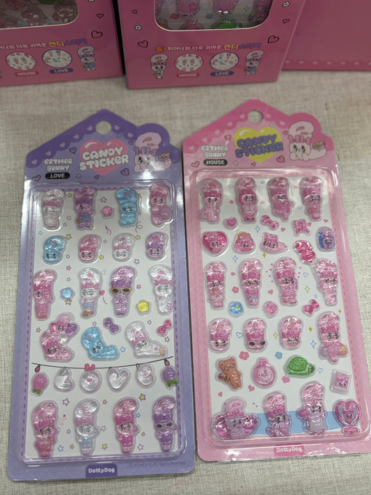 【韓国】エスターバニー2枚セット　candy sticker5月上旬発送