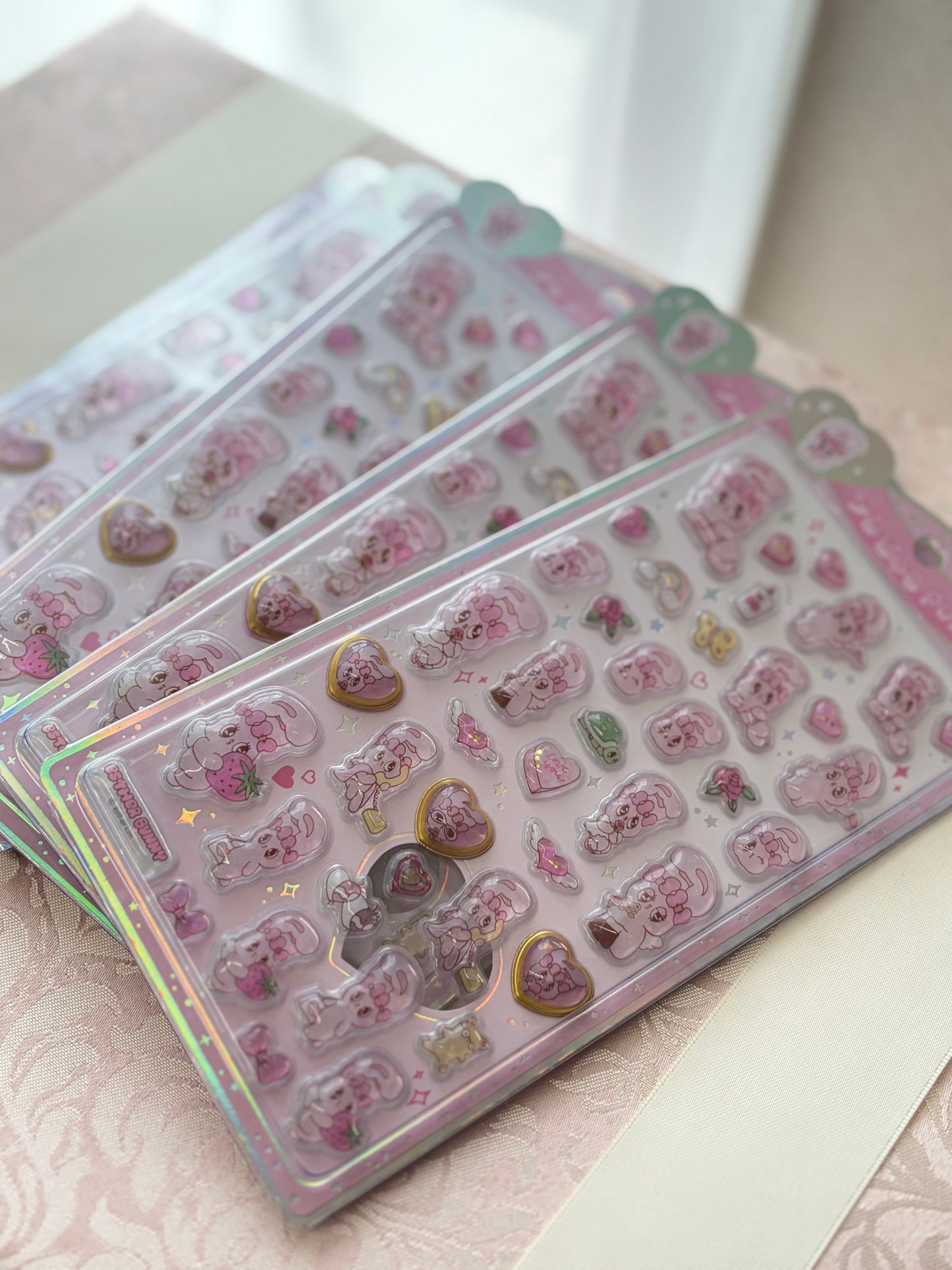 エスターバニー　うるちゅるポップシール　リボンバニー ６月発送予定