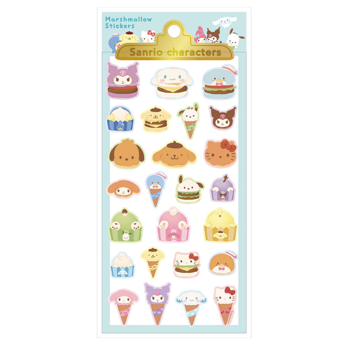 サンリオキャラクターズマシュマロステッカーズ フード