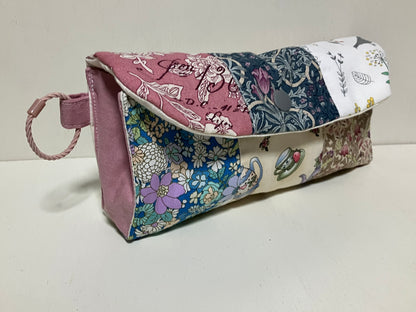 パッチワークお道具ポーチ【pink】